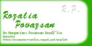 rozalia povazsan business card